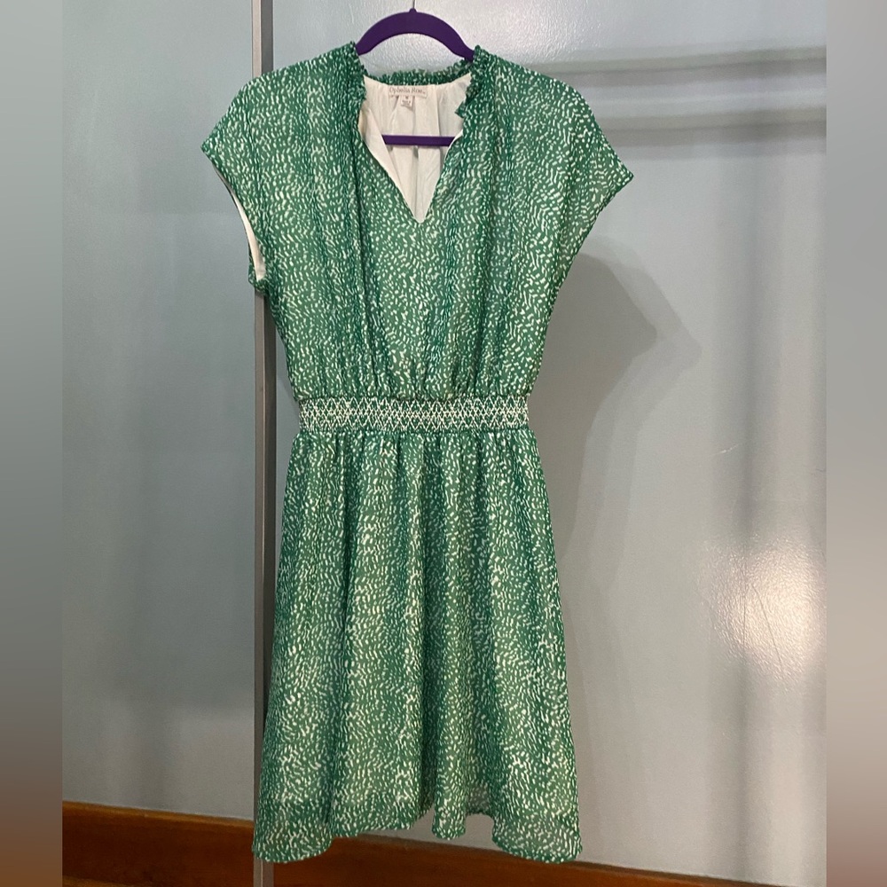 Green and white Ophelia Roe dress